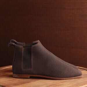 Rothy's Boots Womens SZ 11.5 Brown The Merino Wool Ankle Chelsea Pull On Comfort